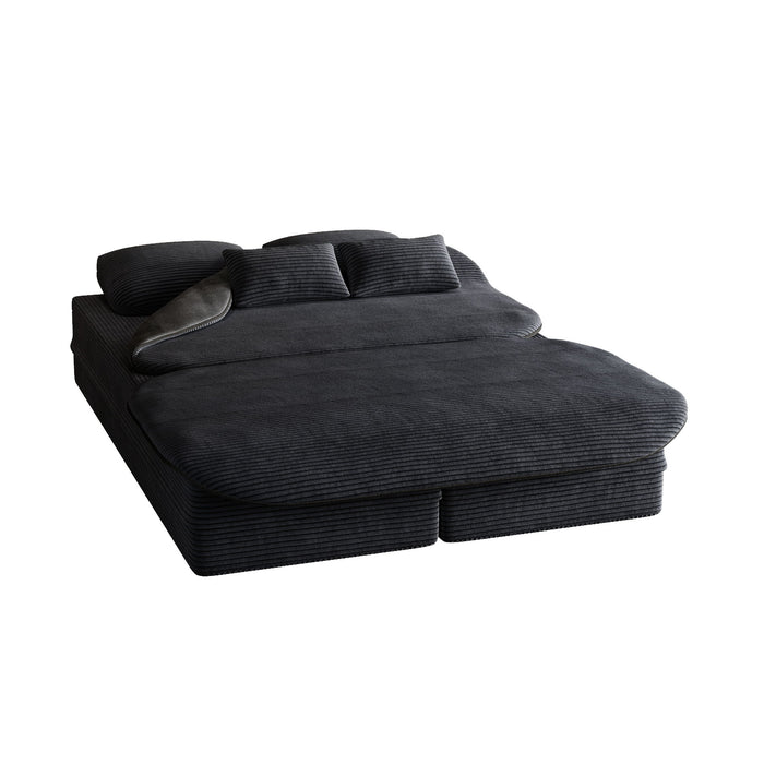 2 In 1 Foldable Sofa Bed With Multi Functional Blanket