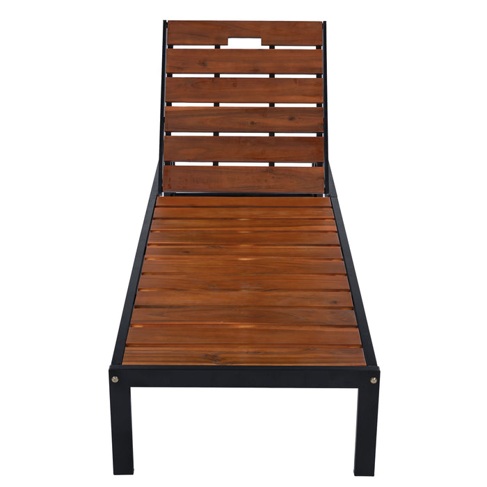 Outdoor Chaise With Adjustable Backrest
