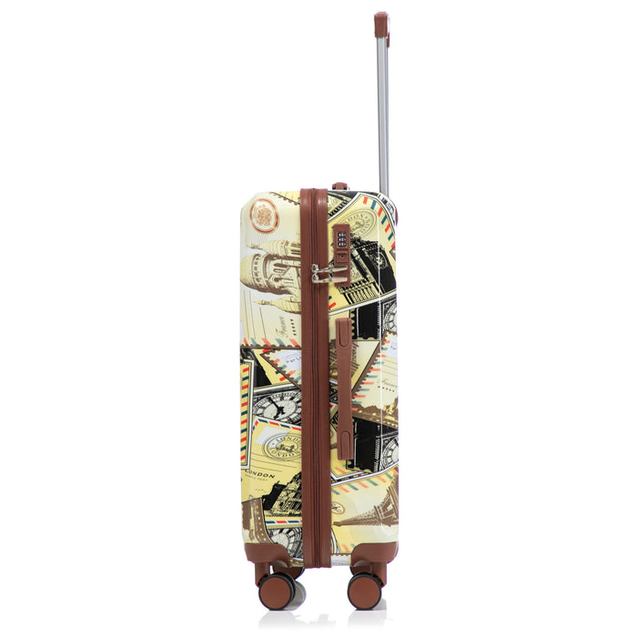 3 Piece Spinner Luggage Set 20" / 24" / 28" With Combination Lock And Silent Wheels - Black / Vintage