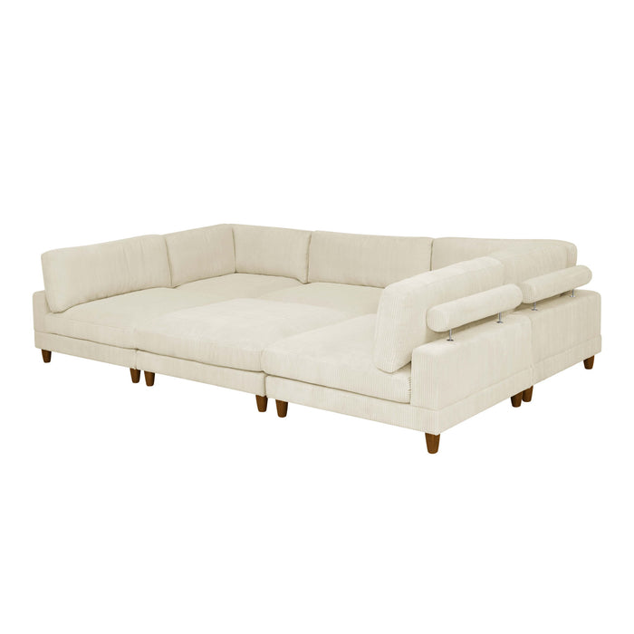 Modern Modular Sectional With Adjustable Back Support