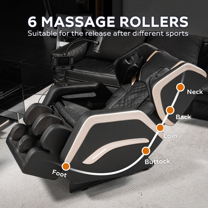 Zero Gravity Massage Chair Recliner With 10 Massage Heads And Full Body Air Pressure - Black