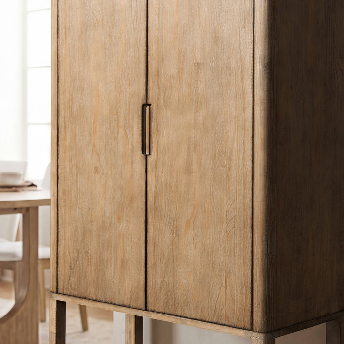Nolan - Bar Cabinet With Wine Storage - Brown