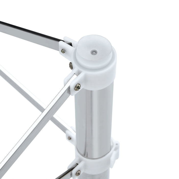 Simple Silver Stainless Steel Folding Table Frame Multifunctional Space Saving Design.Separate Folding Table Legs That Can Be Paired With Various Sizes And Styles Of Tabletops - Silver