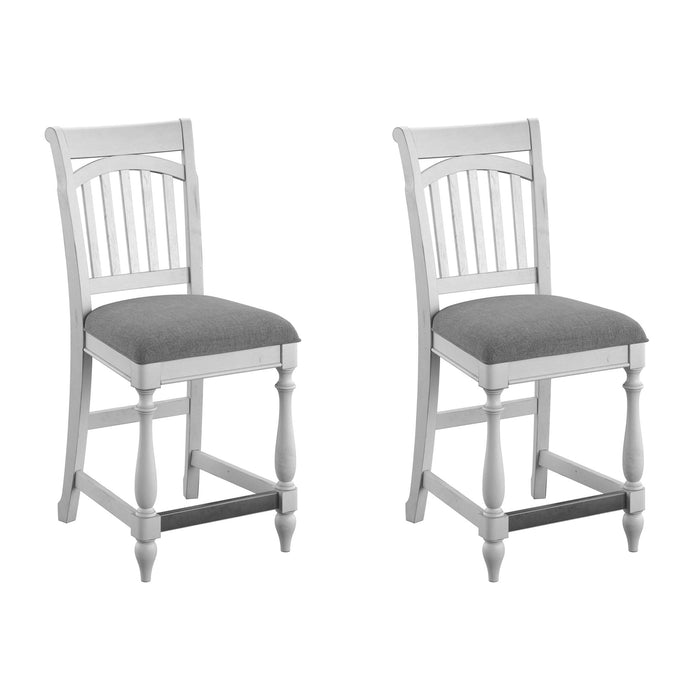 Slat Back Barstools (Set of 2) - Gray