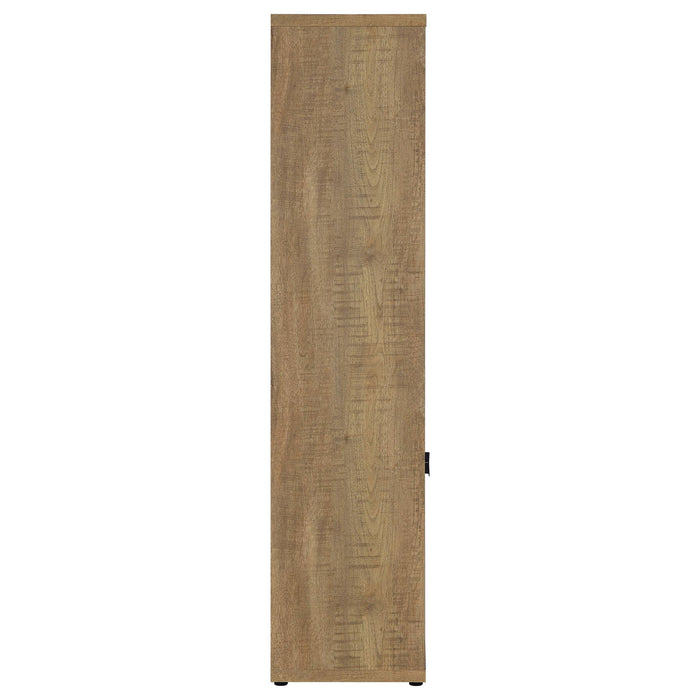 Noriega - 3 Shelf Media Tower With Open Shelves And Hidden Cabinet Storage - Mango Color