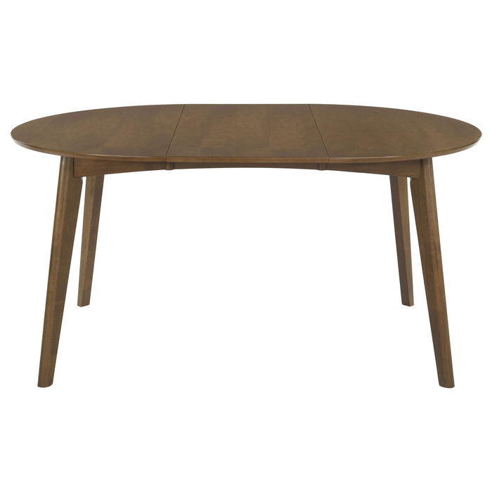 Thomson - Oval Dining Table With Removable Leaf - Walnut