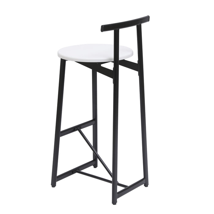 Modern Bar Stools With Backrest For Kitchen (Set of 3)