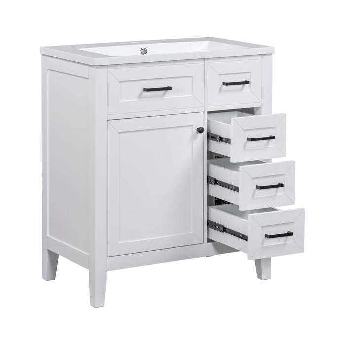 Modern Bathroom Vanity With Sink Combo, 3 Drawers, Undermount Drop-In Sink