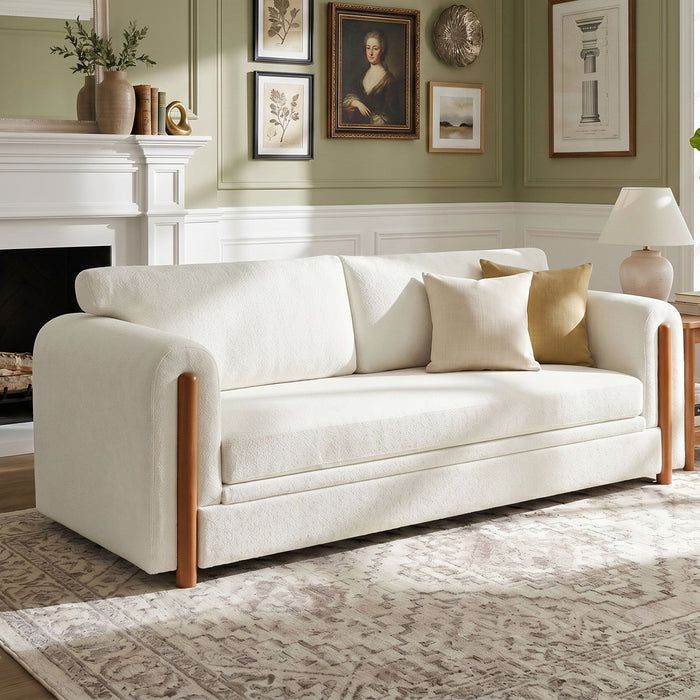 Modern 3 Seater Upholstered Couch Sofa For Living Room