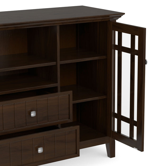 Bedford - Tall TV Media Stand - Dark Tobacco Brown