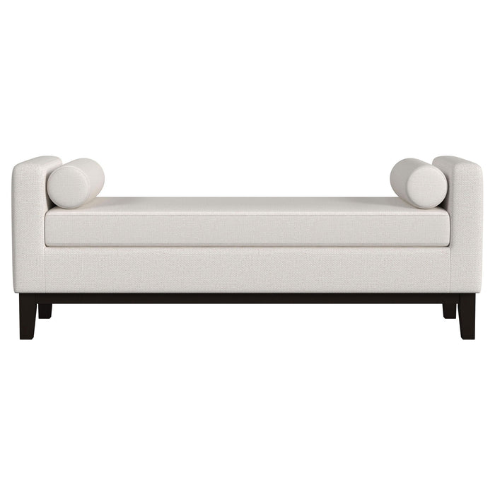 Thomas - Raised Arm Accent Bench - Ivory
