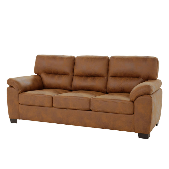 3 Seater Sofa With Padded Armrests And Triangular Leg