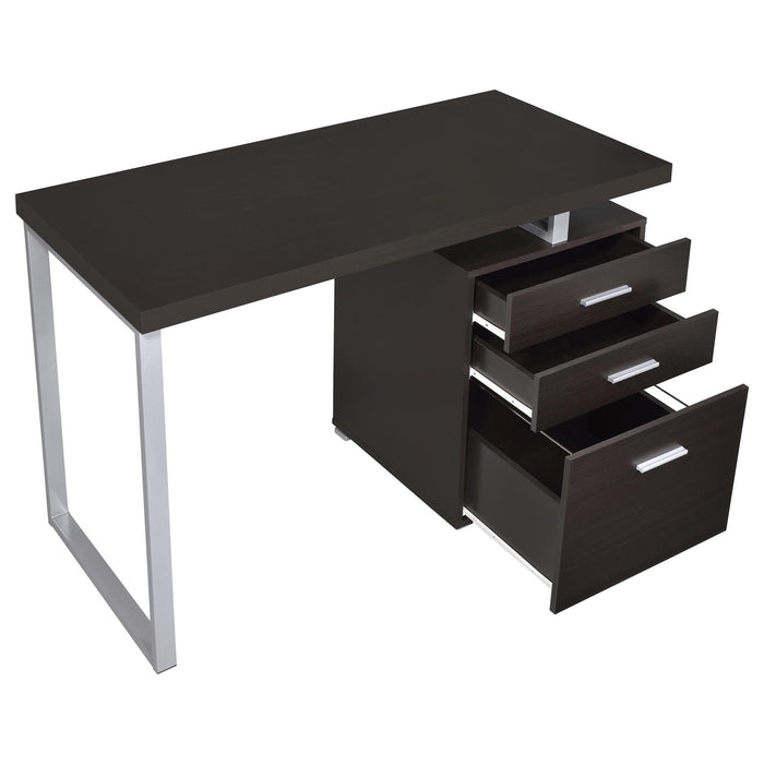 3 Drawer Reversible Office Desk - Cappuccino