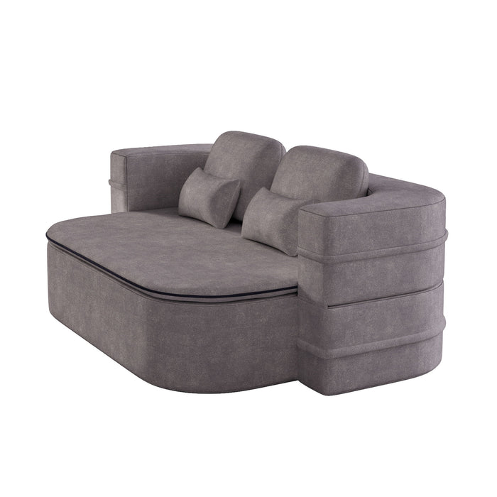 2 In 1 Foldable Sofa Bed With Multi Functional Blanket, Floor Lounge Sofa