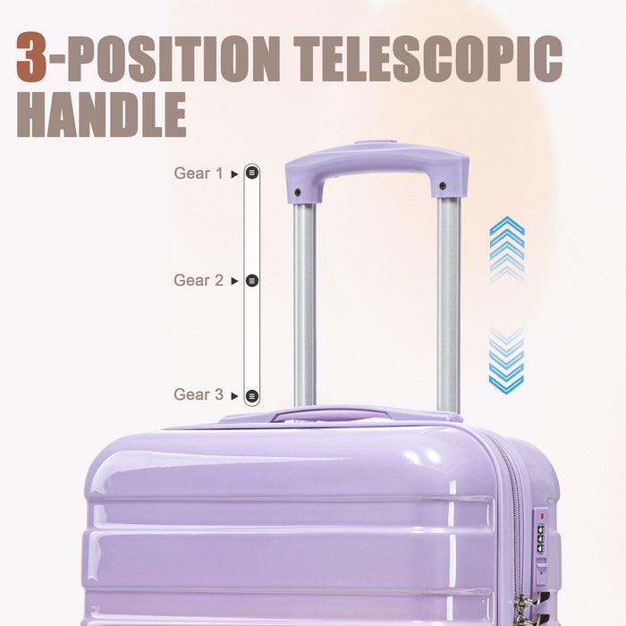 Luggage Set 14" / 20" With Combination Lock And Cosmetic Case