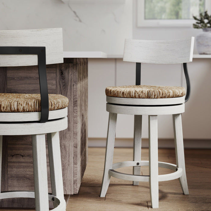 Stool With Natural Seagrass Seat