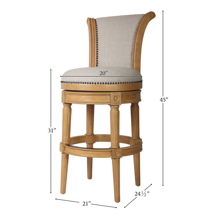 Swivel Barstool With High-Back
