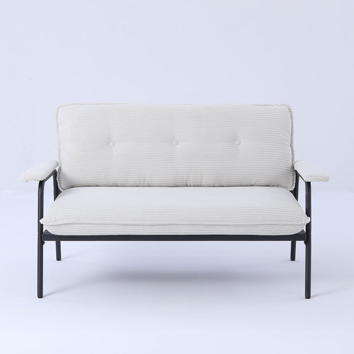 Modern Metal Frame Sofa With Sponge Filling For Compact Spaces And Versatile Use