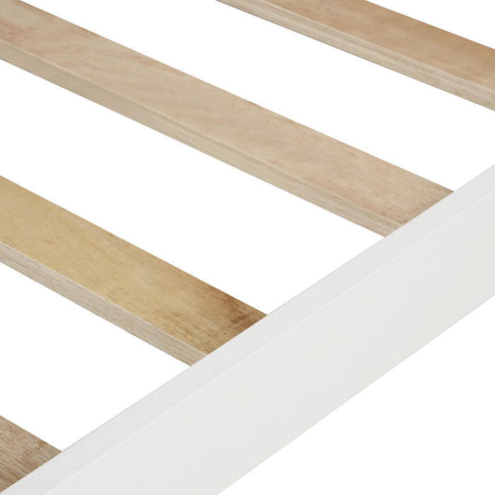 Platform Bed With Slat Support And Headboard And Footboard