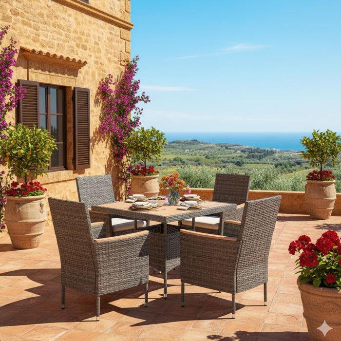 5 Piece Patio Dining Set With Table