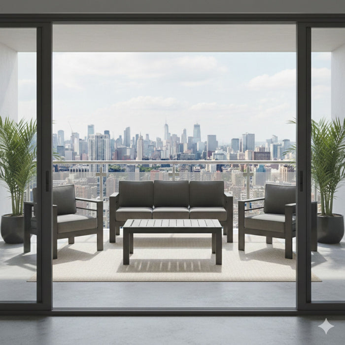 Outdoor Patio Set All-Weather With Thick Cushions