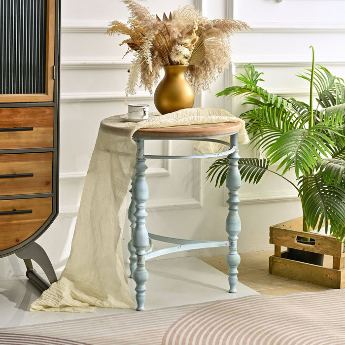 Round Top Carved Table For Living Room