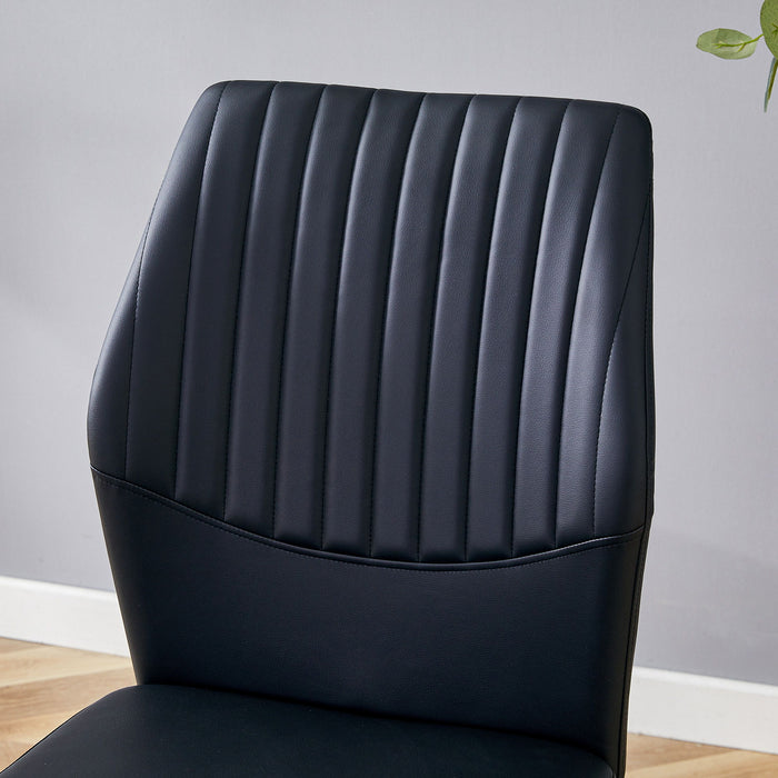 Luxury Simple High Resilience Dining Chair With Metal Legs