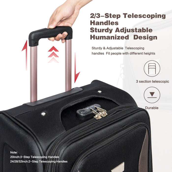 4 Piece Set Softshell Luggage