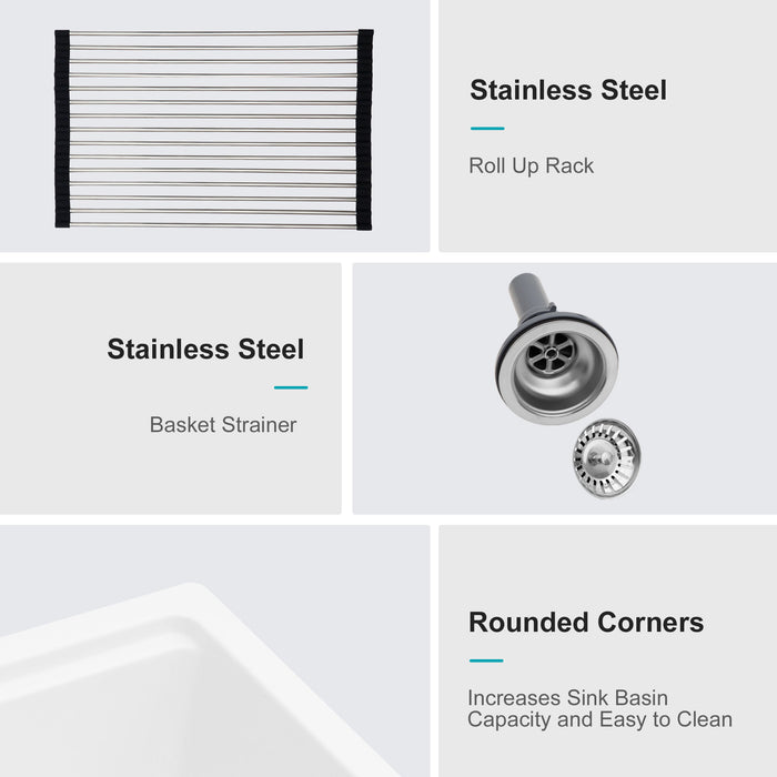 Quartz Composite Kitchen Sink With Workstation, Undermount