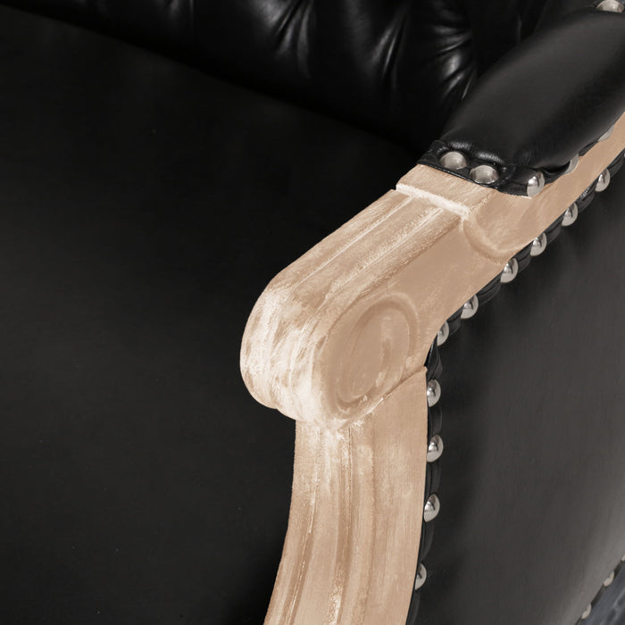 French Country Chesterfield Style Tufted Loveseat