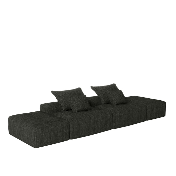 Modern Oversized Diy Combination, Modular Sectional Sofa With Pillows