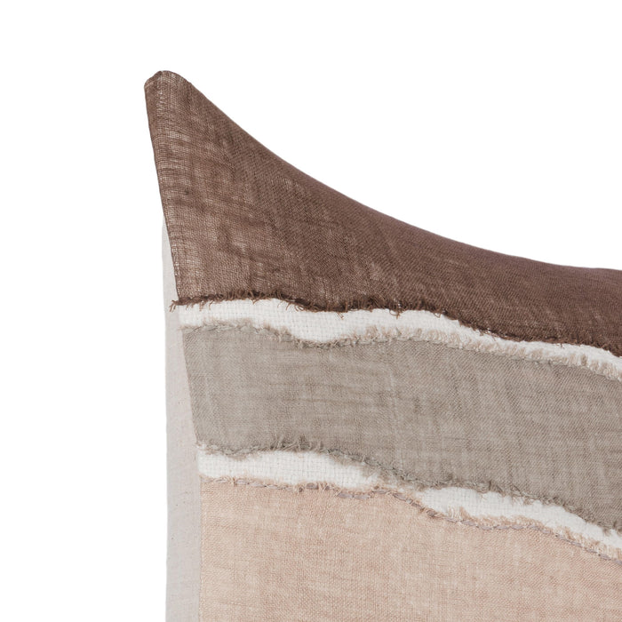 Bikram - 22" x 22" LN Pillow - Ivory / Mocha Cream