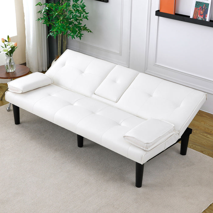 Sofa Bed With Foldable Design And Cup Holder