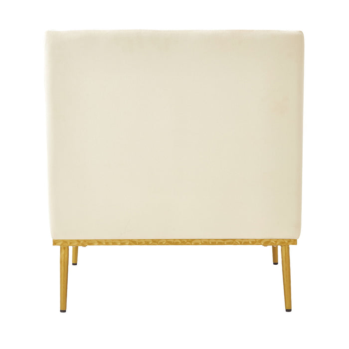 Elegant Curved Armrest Accent Armchair