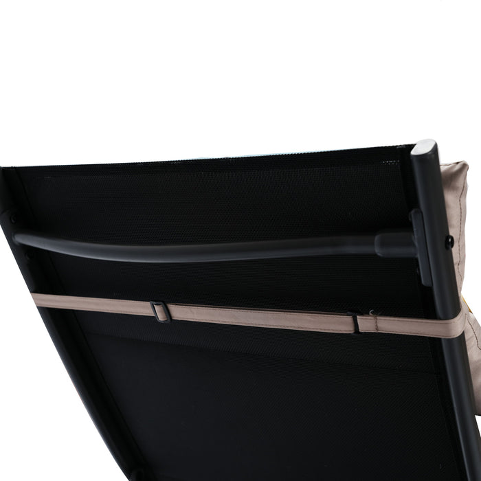 2 Piece Outdoor Chaise Lounge Chair Cushion Set