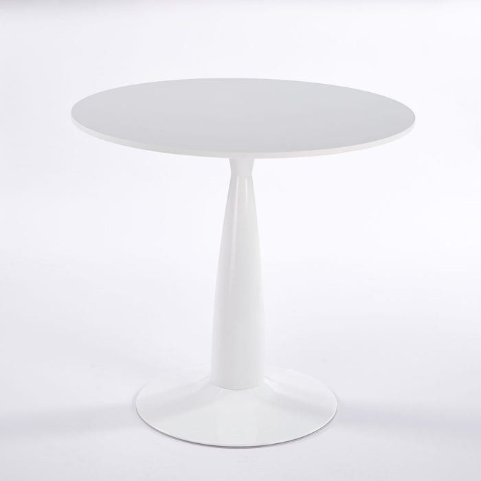 Pedestal Table, Round For Kitchen - White