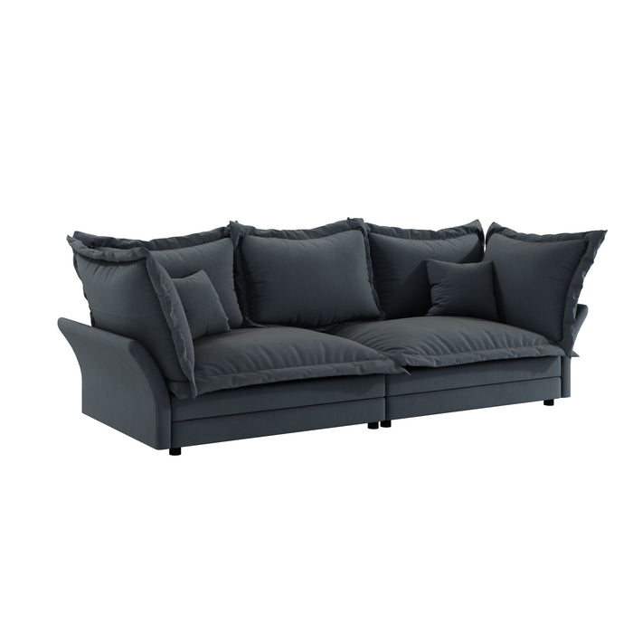 Modern Comfy Upholstered Sofa Cloud Couch, Deep Seat Couches With Multiple Large Soft Pillows