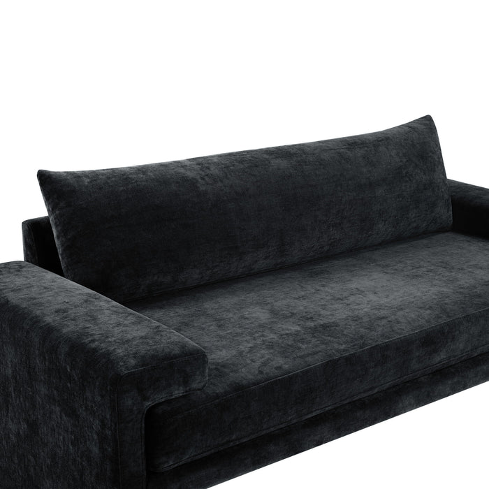 Upholstered 3 Seater Sofa With Wide Armrests