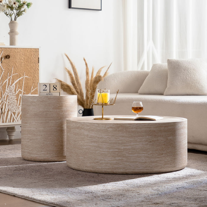 Round Coffee Table For Living Room - Amber
