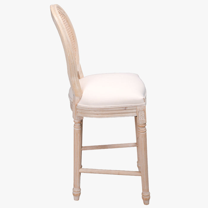 French Country Bar Chairs With Round Back (Set of 2)