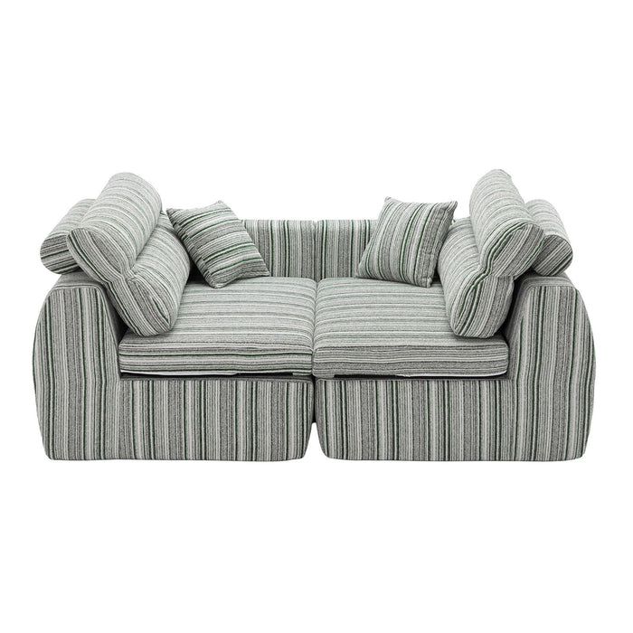 3 Seater, Couch With Throw Pillows For Living Room