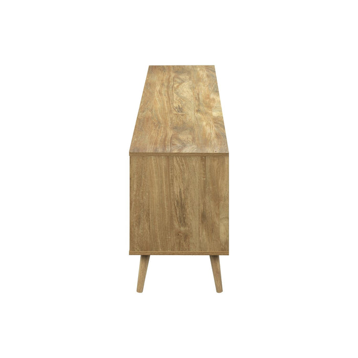 TV Stand Console With Storage Drawers And Cabinets - Walnut