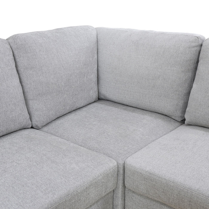 8 Piece Modular U - Shape Sectional Sofa