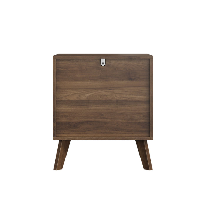 Medieval Double Drawer Bedside Table