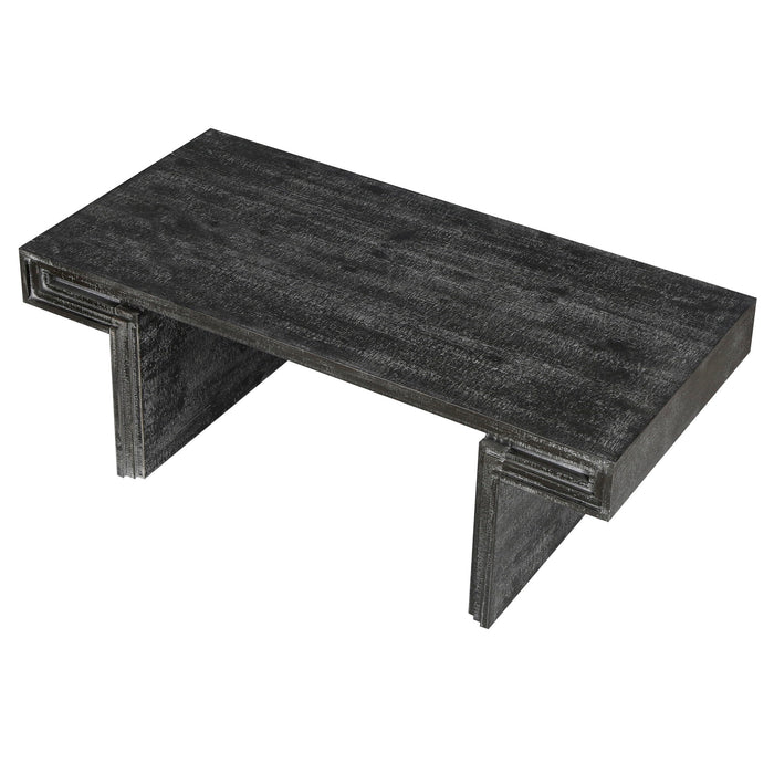 American Vintage Industrial Coffee Table, Double Tier Design