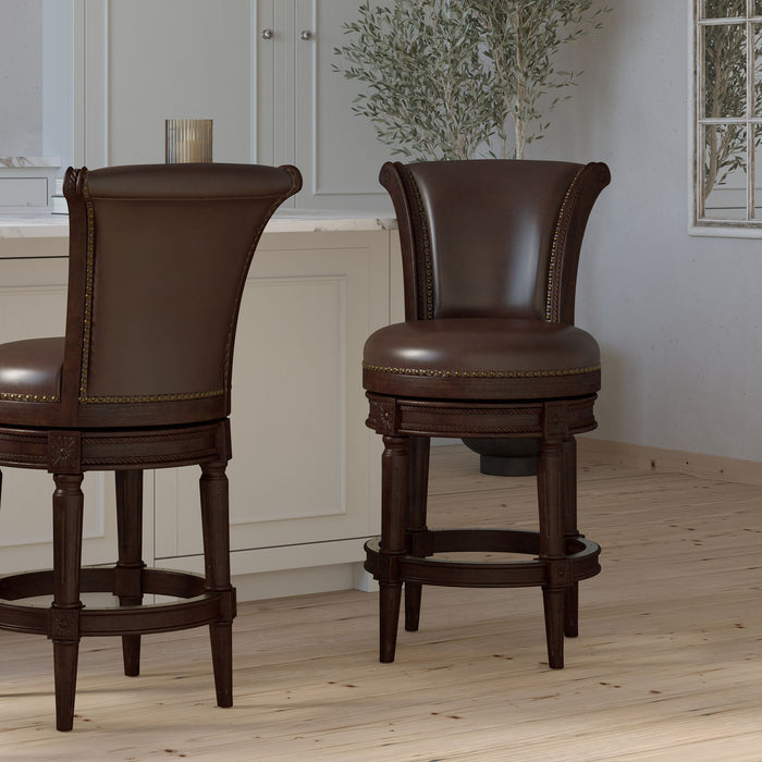 Swivel Barstool With High-Back