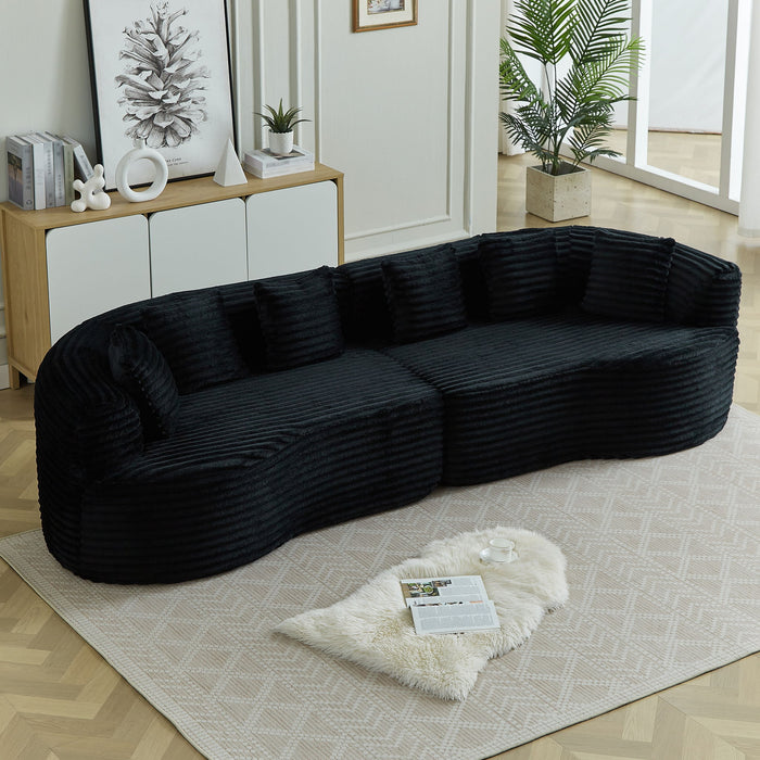 Sectional Sofa, Oversized 4 Seater With Deep Seat Design