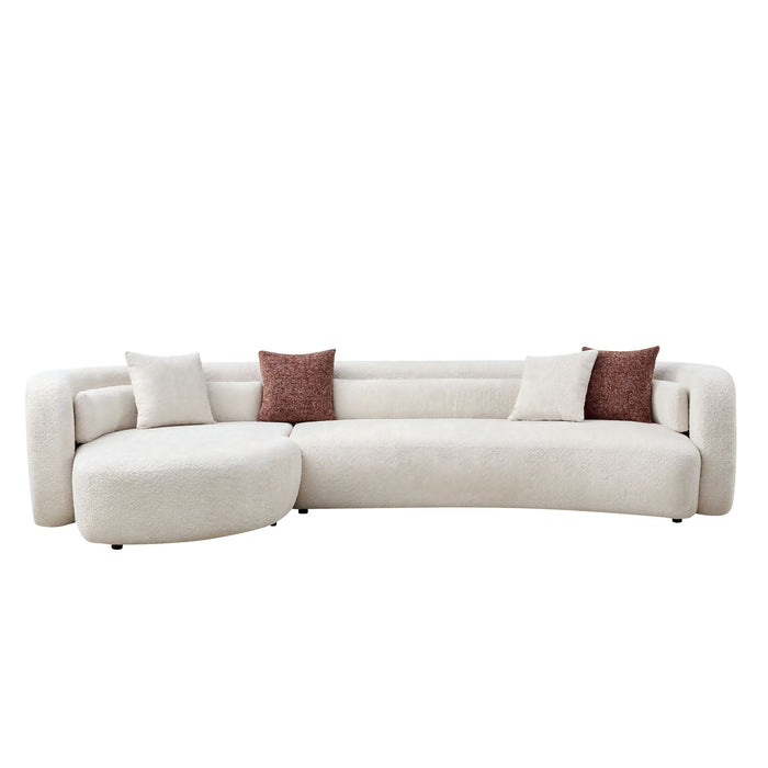Curved Sectional Sofa, L - Shape Modular Chaise