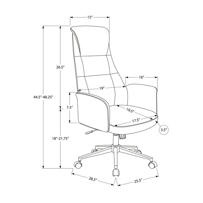 Office Chair With Adjustable Height - Black