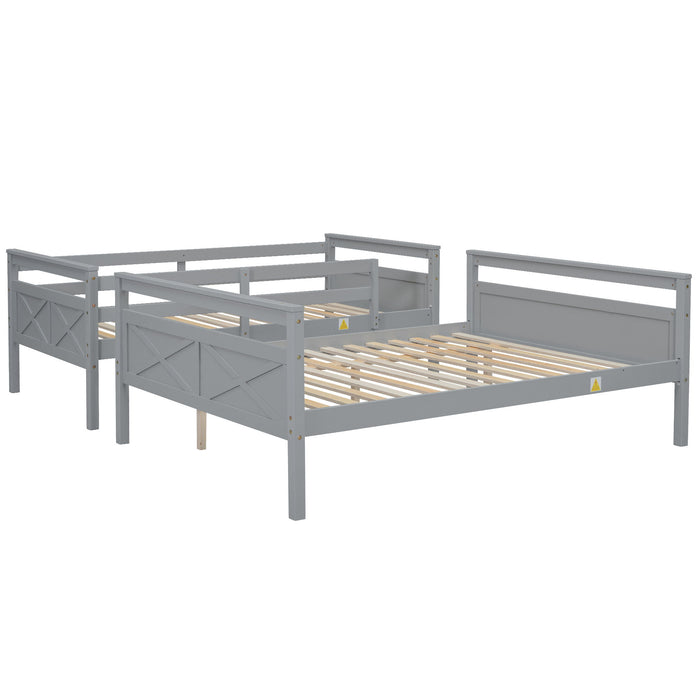 Bunk Bed With Ladder And Safety Guardrail